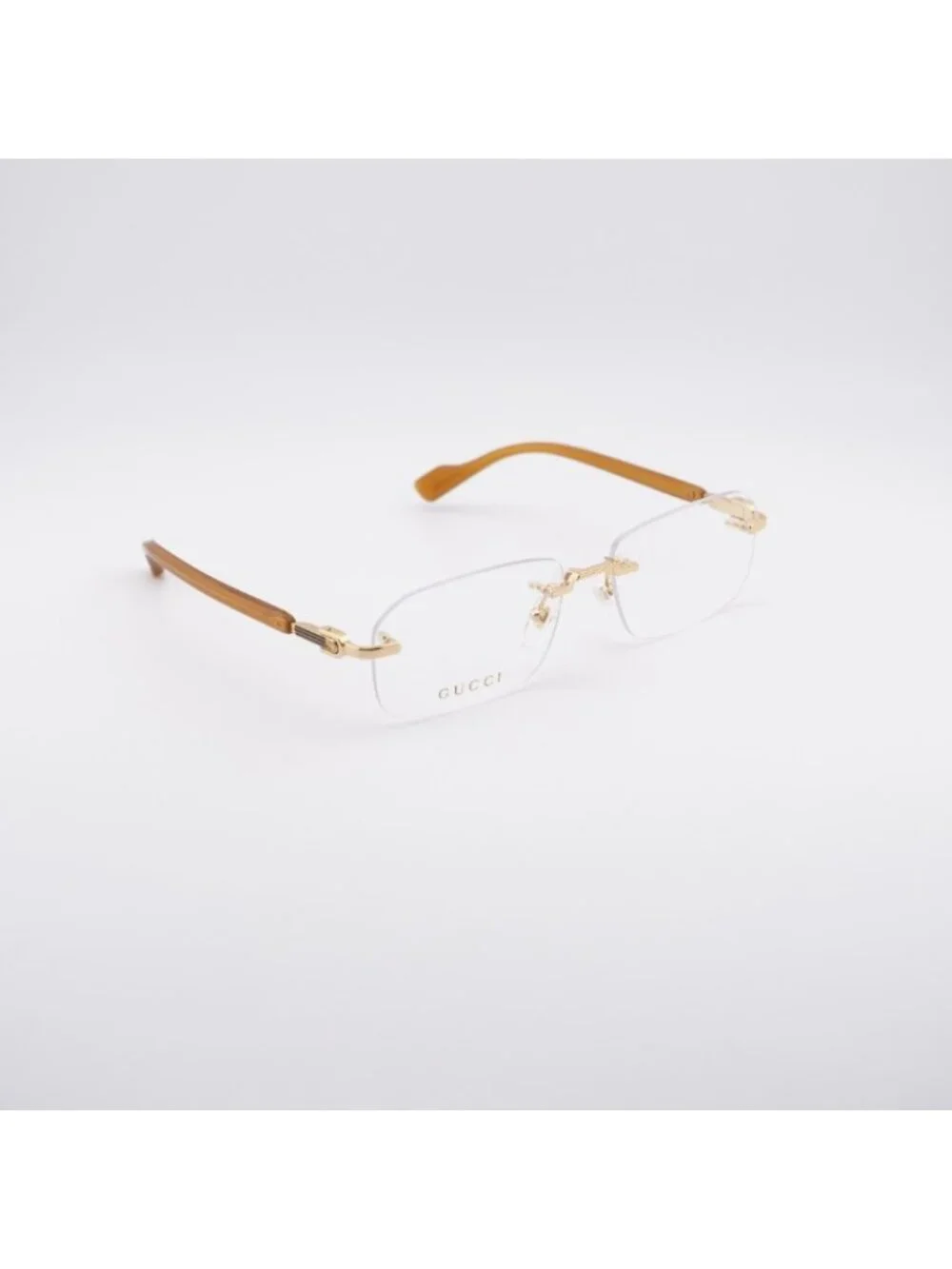 Gucci GG1221O 006 Eyeglasses Gold 56mm Rectangle Frame